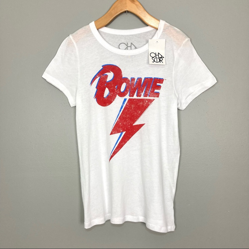 Chaser Bowie Graphic Tee Short Sleeve Retro Band - Picture 1 of 5